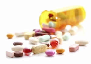 a bottle of medication